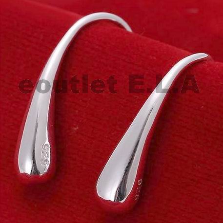 26mm DROP STYLE SILVER EARRINGS